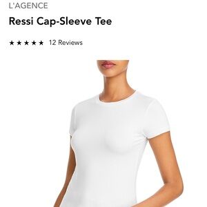 L'Agence Ressi Cap-Sleeve Tee